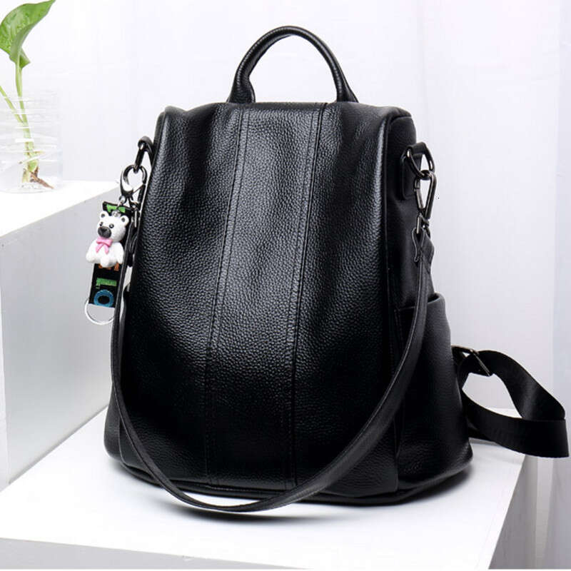 Luxury Shoulder Bag Handbag Hobo New Street Trendy Women's Luggage Leather Solid Color Backpack Leather Car Seam Women's Backpack Leather