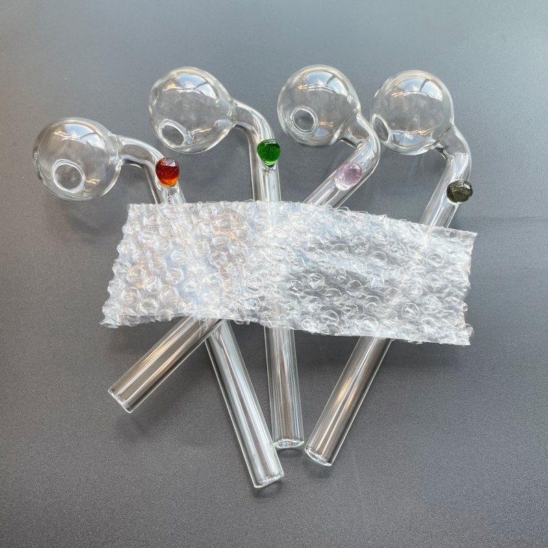 Glass Oil Burner Pipes 14cm 16cm Curved Hand Tube Water Smoking accessories glass pipe