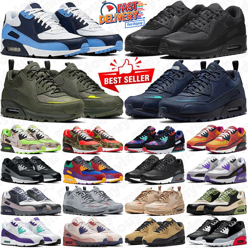 free shipping designer airmaxx shoe 90 90s running shoes for mens trainers Cool Grey Mesh Leather Black White Orange Camo women men outdoor sports sneakers