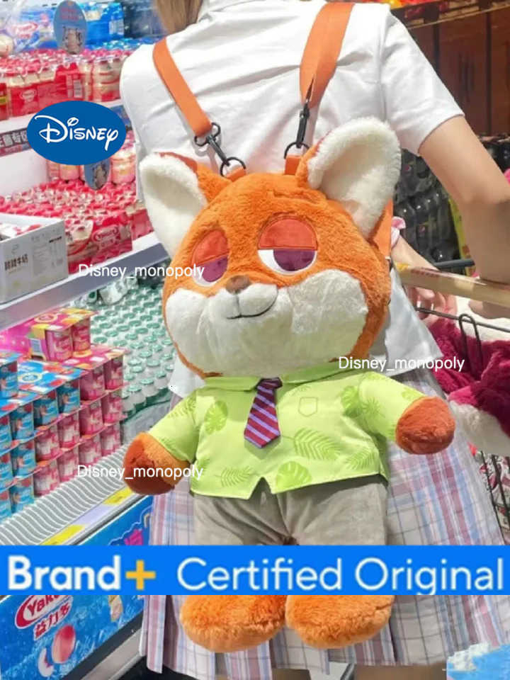 Disney Genuine Cute Kawaii Donald Duck Plush Backpack Doll Winnie The Pooh Judy Nick Lotso Cartoon Figure Bag Anime Peripheral Toy H251225