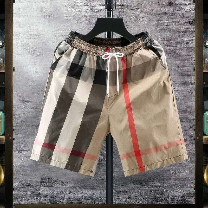Designer Clothes Cropped Men S Classic Striped Plaid Color Block Summer Thin Casual Quick Dry Beach Simple Stylish Relaxed Fit Moto Shorts Hot Selling