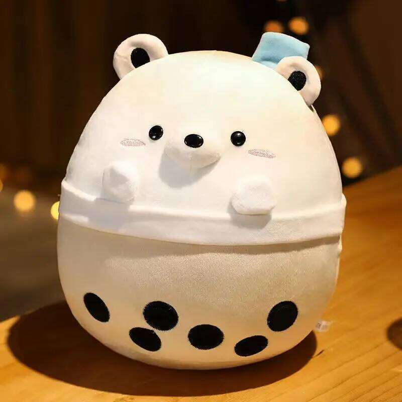 25cm Milk Tea Baby Simulation Plush Toy Handmade Doll Cartoon Anime Cute Pillow Cushion Home Decoration Children's Birthday Gift X251225