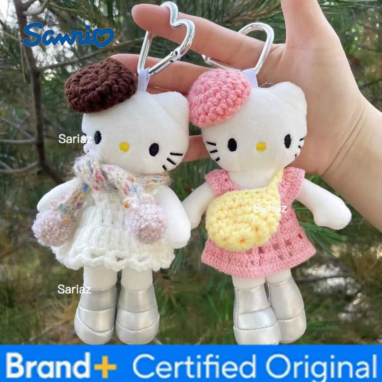 Sanrio 16cm Anime Long Legs Hello Kitty Stuffed Dolls Plush Key Chains Backpack Hangings Valentine Graduation Birthday Gifts For Kids H251225