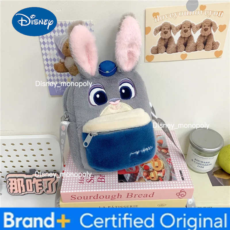 Disney Kawaii Zootopia 2 Plush Backpack Judy Nick Crossbody Bag Storage Bag Plush Anime Toy Girl Childrens Christmas Gift H251225