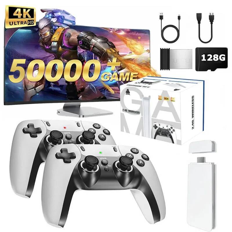 K TV Stick M Video Console Built in Games G Handheld Game Player Wireless Controller Retro Gamepad