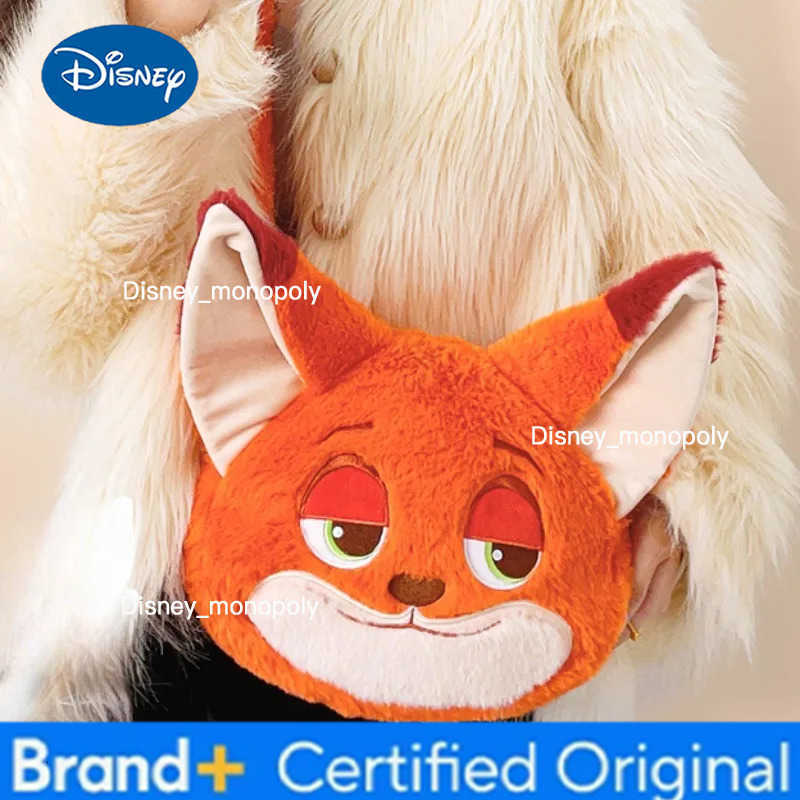 Disney Judy Hopps Nick Wilde cute creative kawaii doll crossbody bag personalized anime movie cartoon plush shoulder bag gift H251225