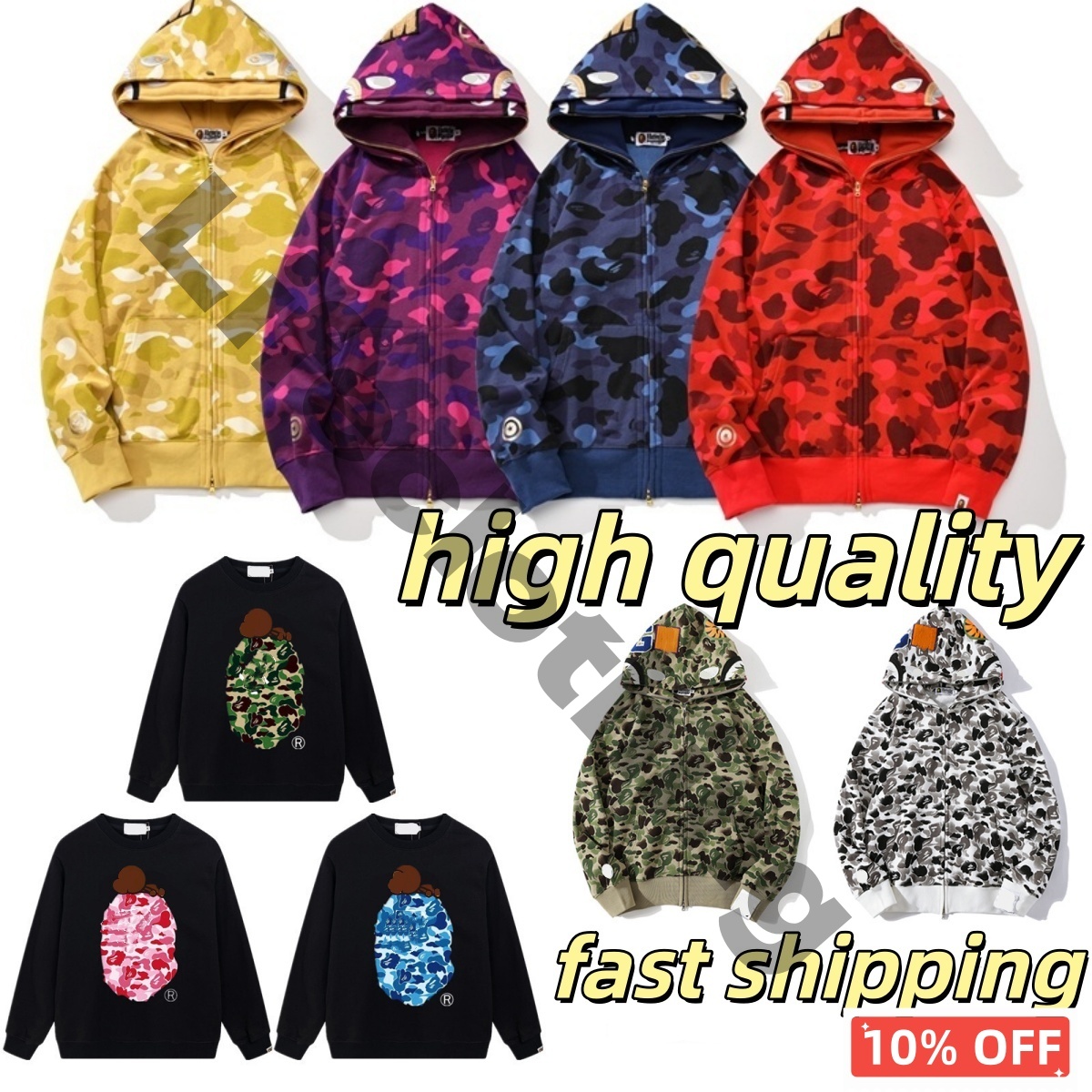 10A men hoodie designer hoodies for men clothes designer zip up hoodie mens streetwear designer hoody sweats sweatshirt sweat men shark hoodie sweatshirt