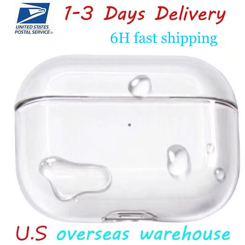 USA Stock For airpods2 pro2 3rd generation Airpods 4 pros3 Bluetooth earphones ANC Wireless Headphones Earbuds Noise Canceling Accessories Solid Silicone case