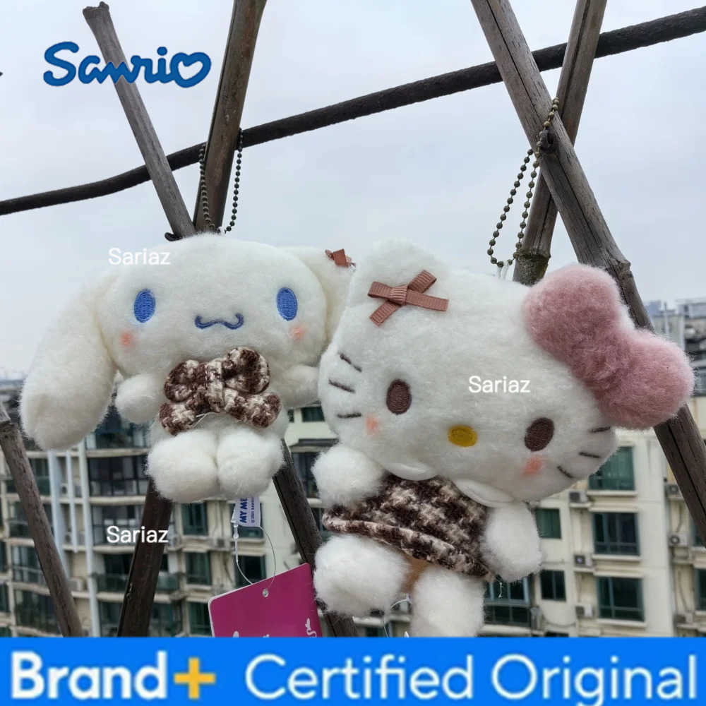 Sanrio Plaid Kuromi Melody Cinnamoroll Hellokitty Anime Keychains Cute Girl Kawaii Room Decor Holiday Gifts Toys H251225