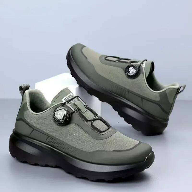 Original New Men Rotating-button Driving Sneakers Platform Casual Walking Outdoor Wear-resistant Running Sports Shoes Plus X251225