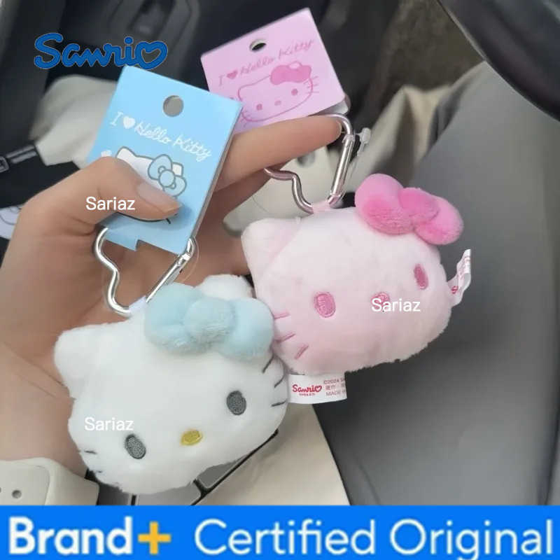 Sanrio 7cm/276in Hello Kitty Plush Keychain Cartoon Pendant Cotton Kawaii Anime Peripherals Doll Cute Keyring Backpack Girlfriend Gift H251225