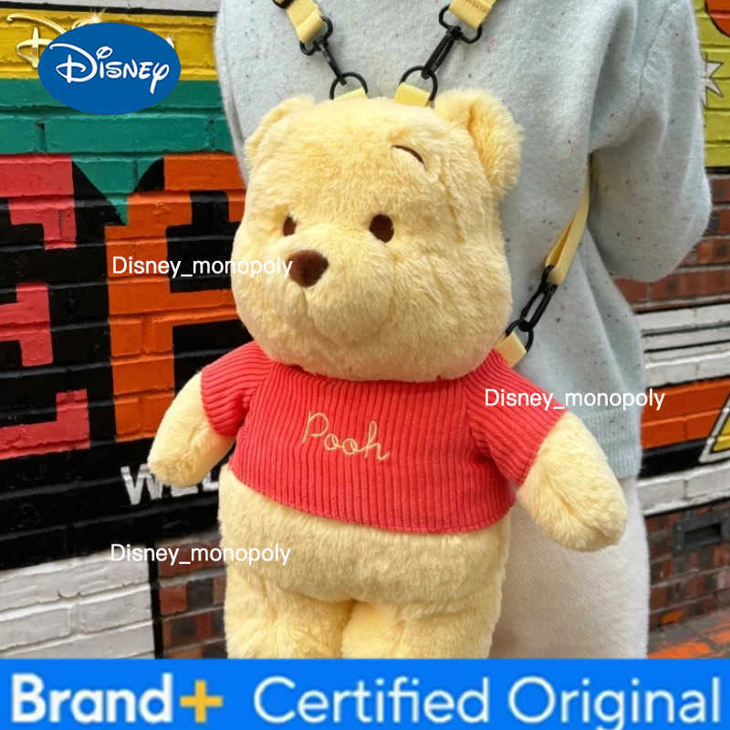 Disney Genuine Cute Kawaii Donald Duck Plush Backpack Doll Winnie The Pooh Judy Nick Lotso Cartoon Figure Bag Anime Peripheral Toy H251225