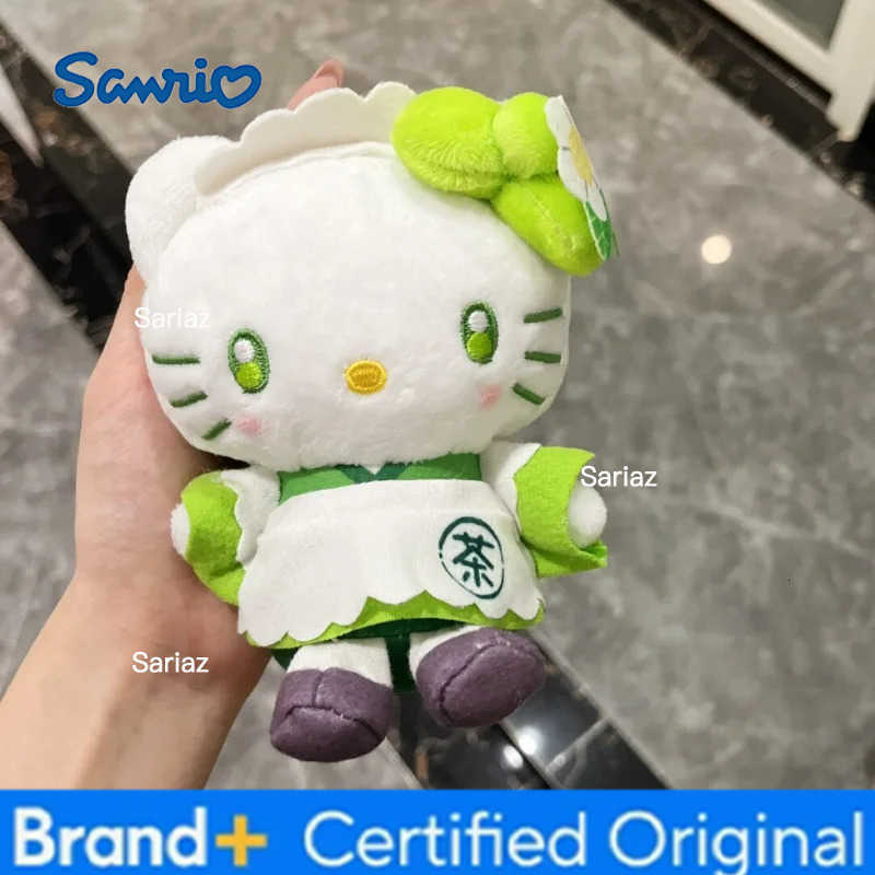 Sanrio New Hello Kitty Plush Keychain My Melody Matcha Maid Series Stuffed Backpack Pendant Kuromi Kawaii Keyring Bag Charm Gift H251225
