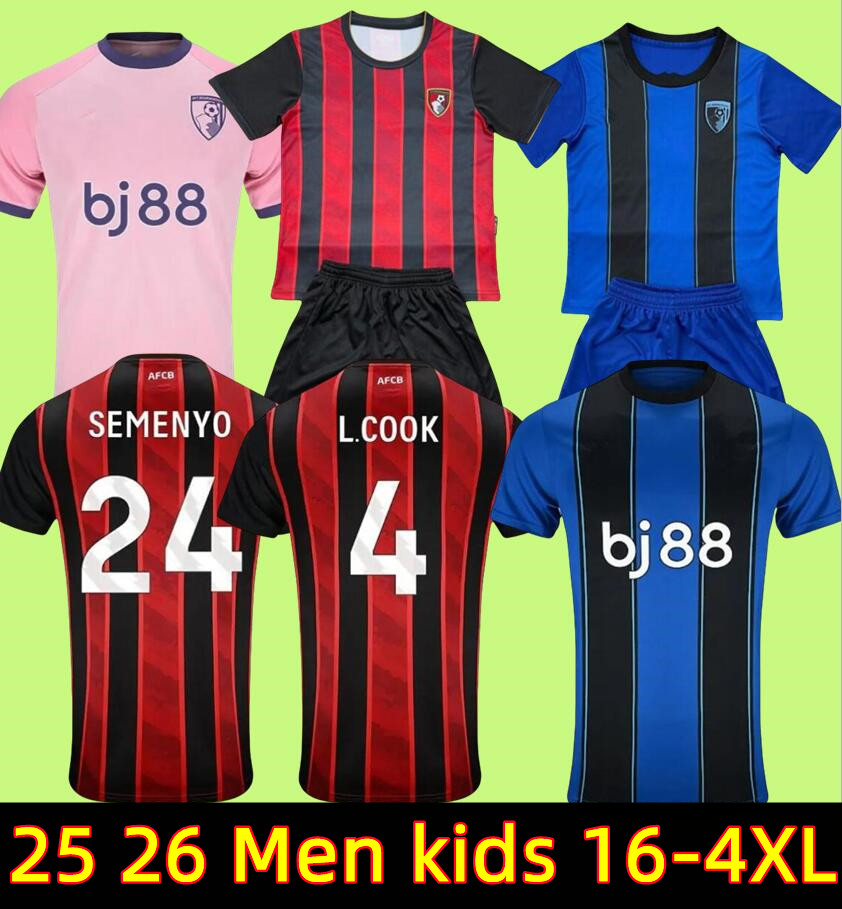 AFCB BournemouthS 25 26 EVANILSON Soccer Jerseys KLUIVERT 2025 2026 football shirt CHRISTIE O.DANGO ADAMS BROOKS SCOTT SENESI J.ARAUJO maillots de futol
