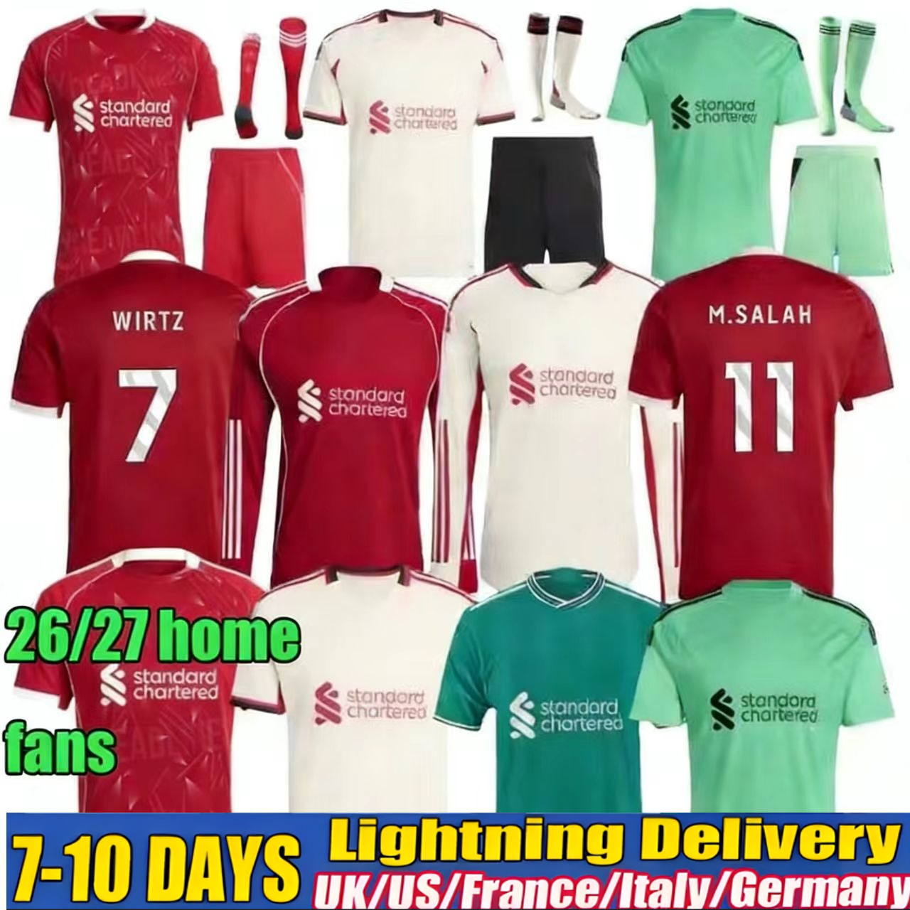 The RedsMohamed Salah DARWIN SZOBOSZLAI Soccer jerseys 2025 2026 GAKPO Luis DIaz football shirts kids kits 25 26 uniforms ALLISTER Alisson ENDO JONES LiveR