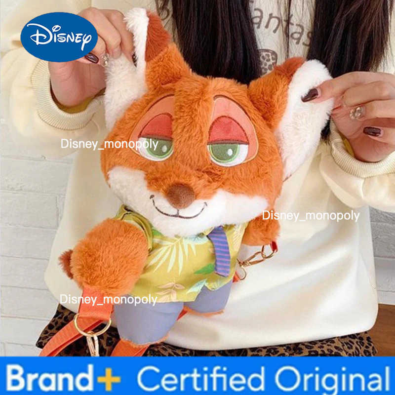 Disney Zootopia Plush Backpack Nick Wilde Judith Laverne Hopps Doll Crossbody Bag Cartoon Shoulder Bag Christmas Birthday Gift H251225