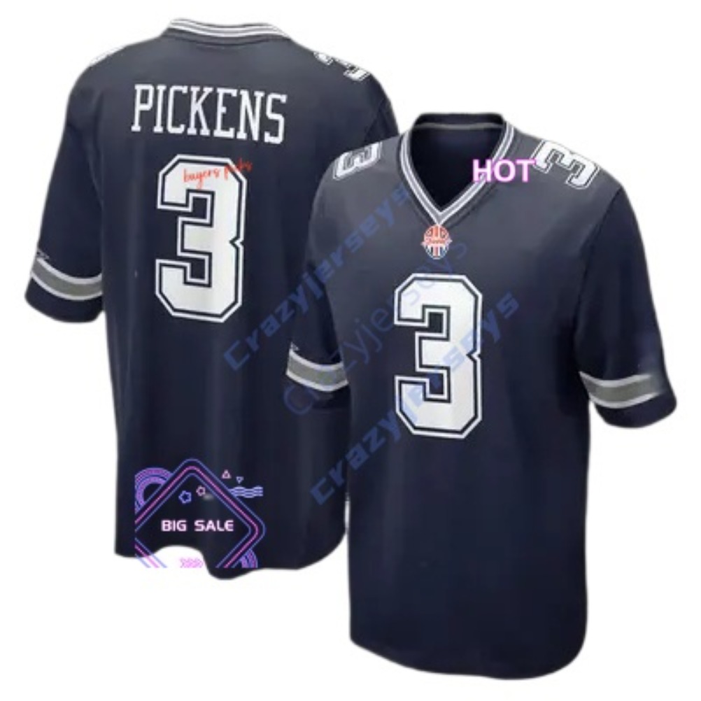 George Pickens Miles Sanders 2025 Football Jersey Ceedee Lamb 88 Dak Prescott 4 Micah Parsons 11 Jake Ferguson 87 shxinet crazyjerseys