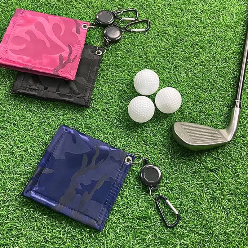 Club Cleaning Portable Bag Towel With Carabiner Clip Golf Accessories Cleaner Tool For Golfers Men Women Quickly