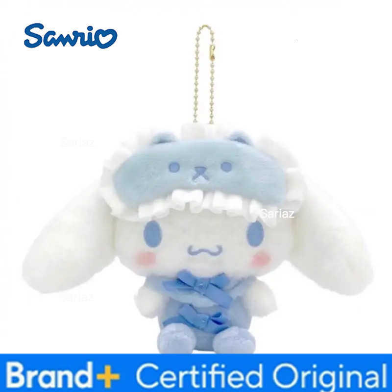 Sanrio 10Cm Cartoon Animation Hello Kitty Cinnamoroll Kuromi My Melody Eye Mask Plush Doll Keychain Kawaii Couple Backpack Pendant Gift H251225