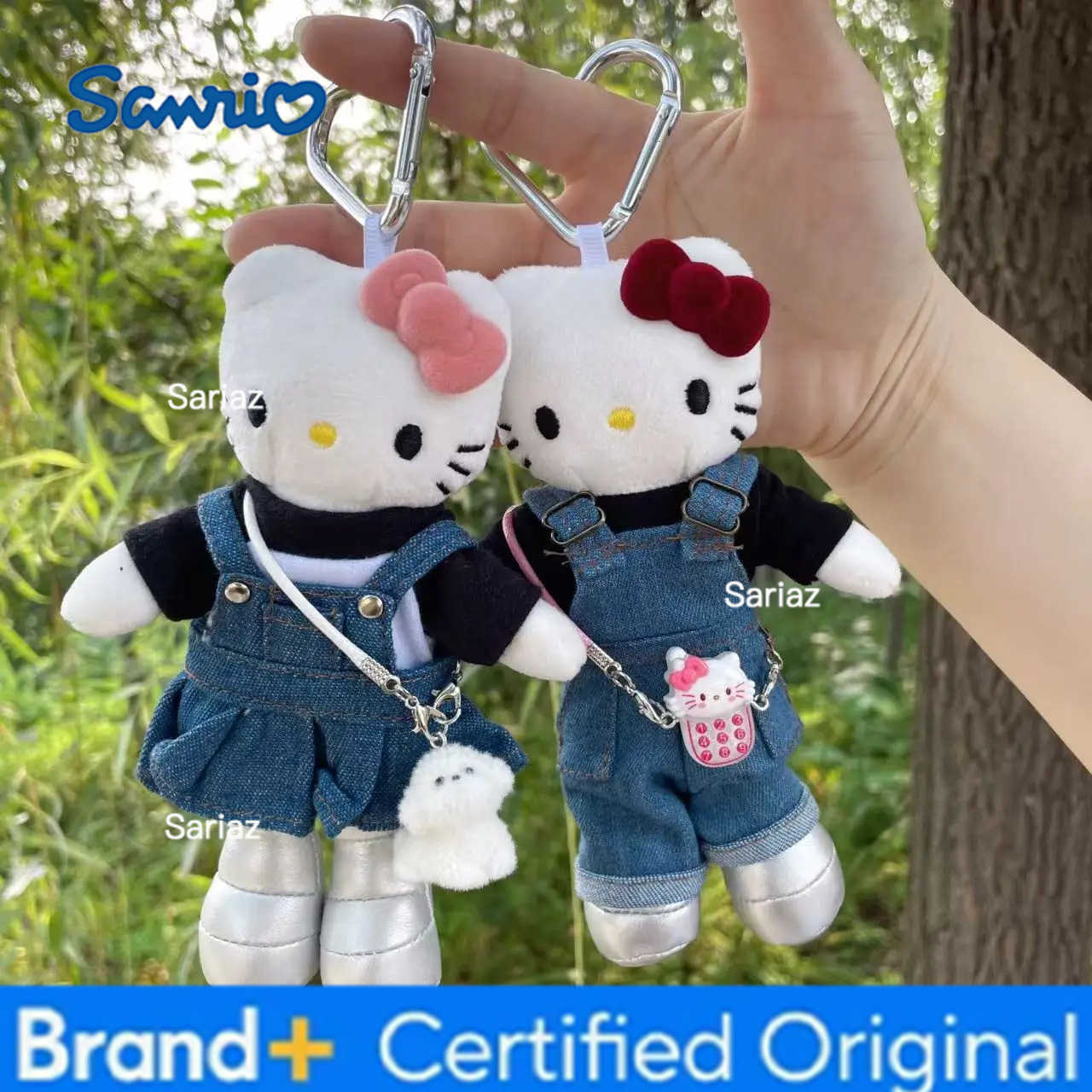 Sanrio 16cm Anime Long Legs Hello Kitty Stuffed Dolls Plush Key Chains Backpack Hangings Valentine Graduation Birthday Gifts For Kids H251225