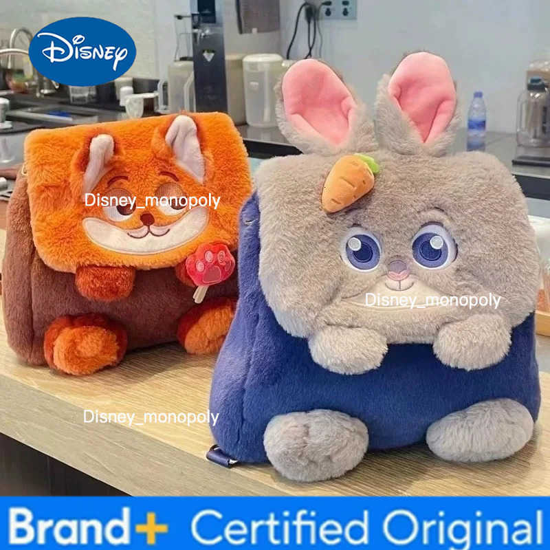 Disney Zootopia Cute Cartoon Judy Hopps Nick Wilde Plush Backpack Crossbody Bag Single Shoulder Bag Flip Top Kawai Festival Gift H2512251
