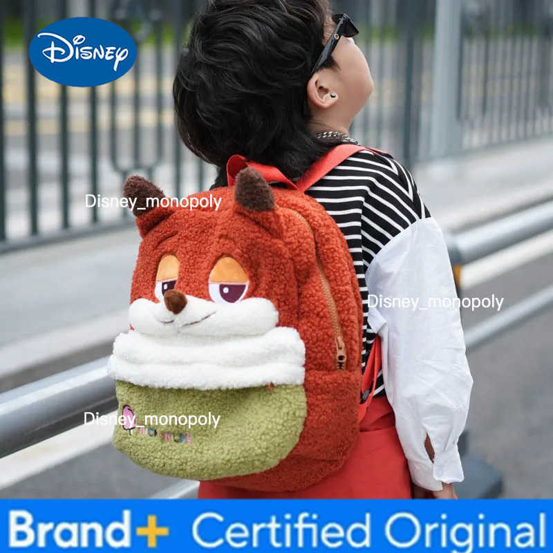 Disney Zootopia Judy Nick Plush School Bag Furry Shoulder Bag Leisure Handbag Girl Cute Fluffy Satchel Tote Travel Backpack Gift H251225