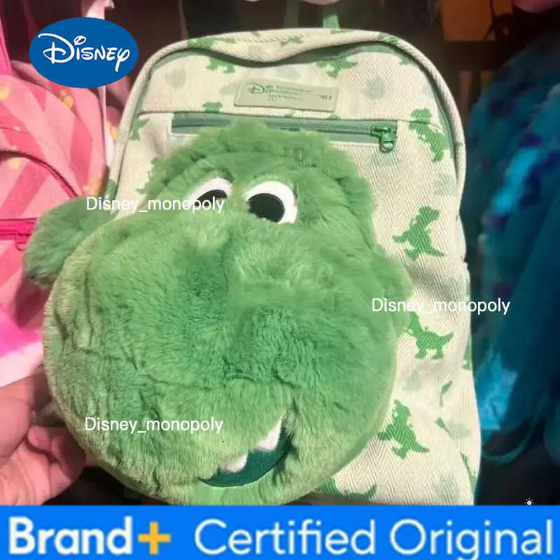 Disney Toy Story Rex Backpack Large Capacity Schoolbag Peripheral Products Cartoon Anime Plush Doll Cutetravel Bag Festival Gift H251225