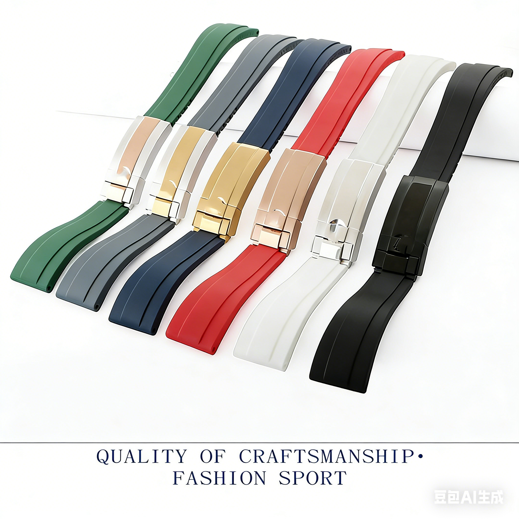 20mm/21mm High-Quality Waterproof Rubber Watch Band - Silicon Replacement Wristband (20mm: White/Red/Black/Blue/Green/Orange/Brown/Grey; 21mm: Black/Blue/Green)