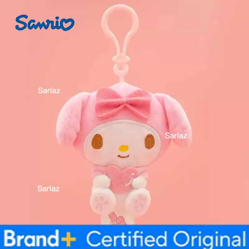 Sanrio Hello Kitty Plush Bag Pendant My Melody Plushies Kuromi Cinnamoroll Pompom Purin Plush Pendant Doll Kids Birthday Gifts H251225