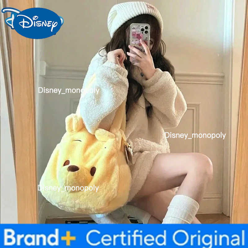 Disney Winnie The Pooh Shoulder Bags Cartoon Cute High Capacity Bag Funny Shopping Bag Handbag Party Child Birthday Gift H251225