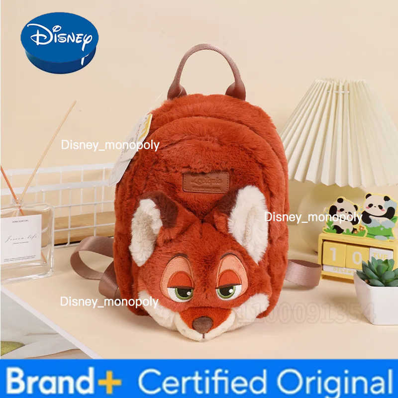 Disney Original New Plush Doll Fashion Backpack Cartoon Cute Womens Mini Backpack Fashion Plush Doll Mini Backpack High Quality H251225