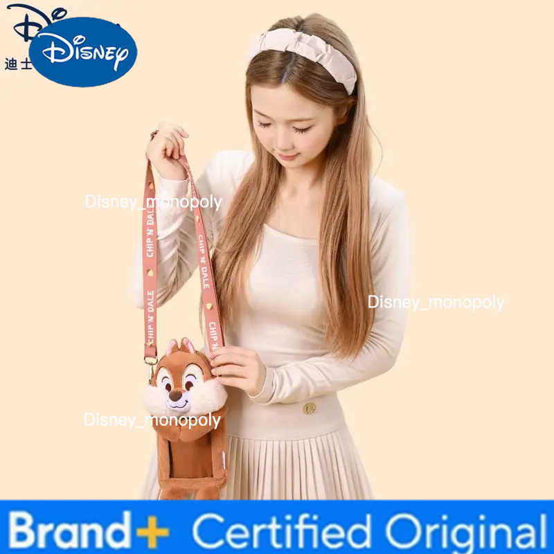 Disney Chip n Dale Mobile Phone Shoulder Crossbody Bag Cartoon Cute Doll Touch Screen Portable Mobile Phone Bag Birthday Gift H251225