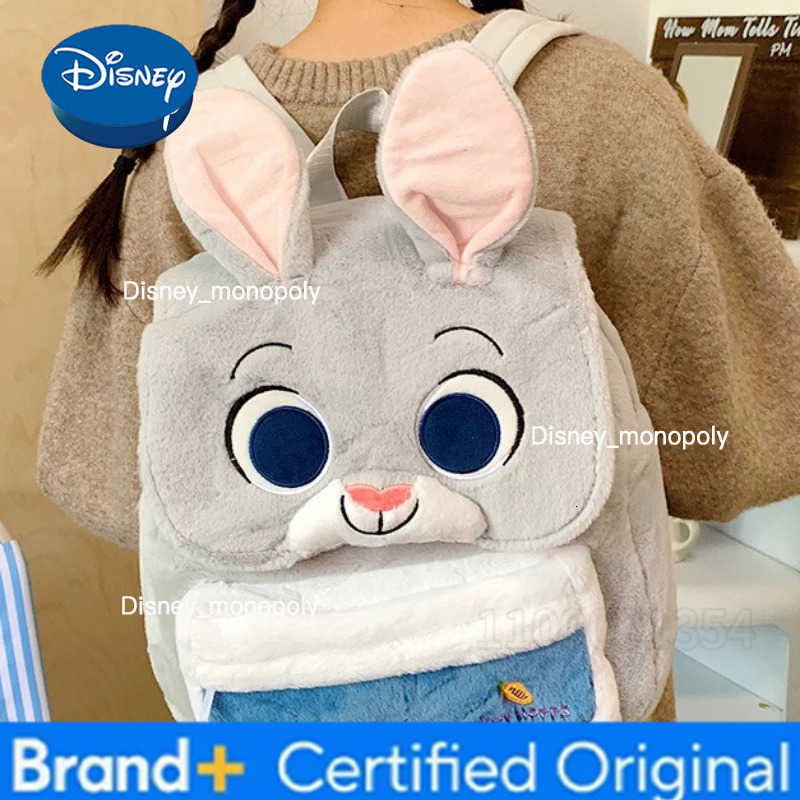 Disney Judy Nick New Plush Childrens Backpack Cartoon Cute Womens Plush Backpack Large Capacity Fashion Plush Leisure Backpack H251225