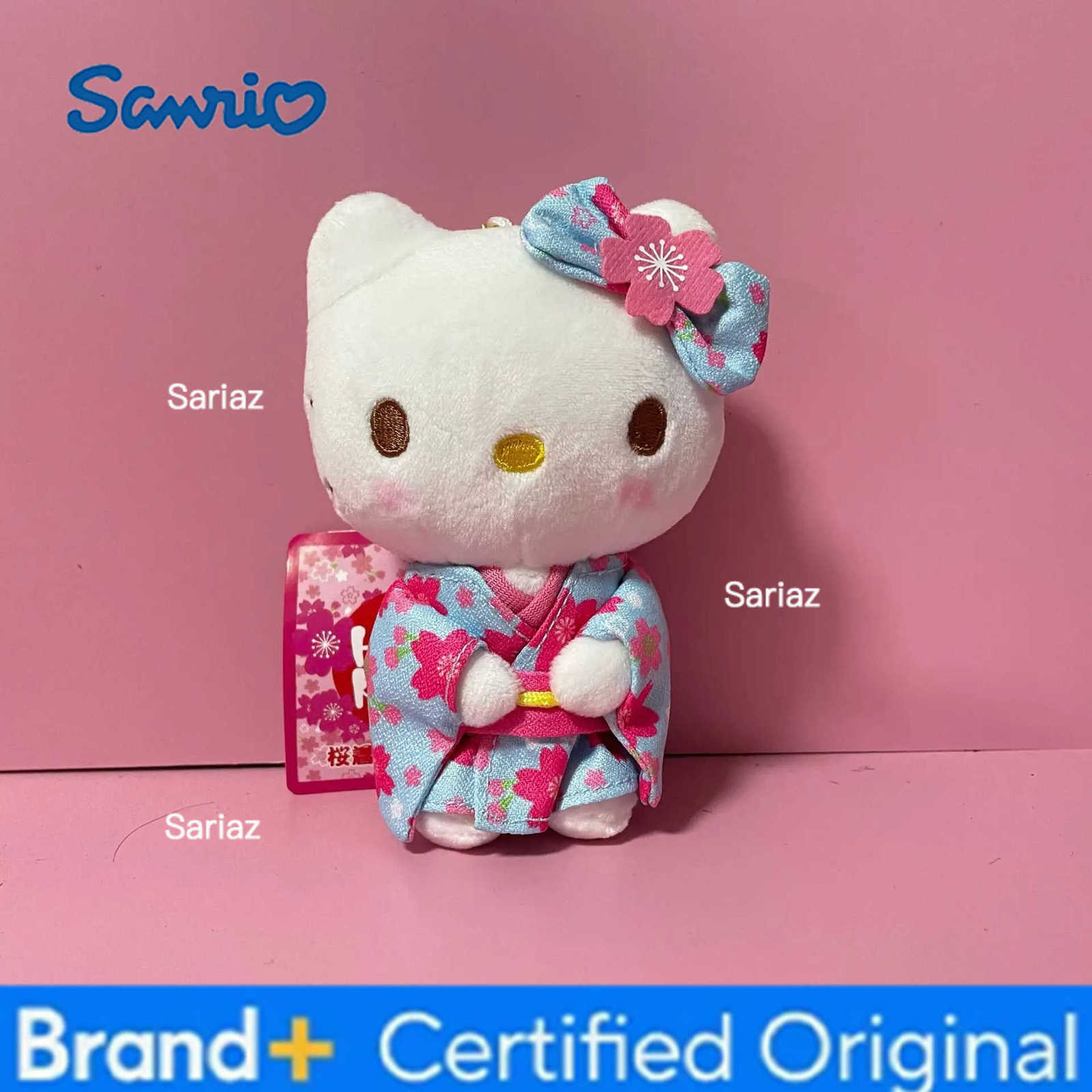 Sanrio Anime Cute Hello Kitty Melody Toys Kawaii Sakura Kimono Keychain Bag Pendant Student Friends Gift H251225