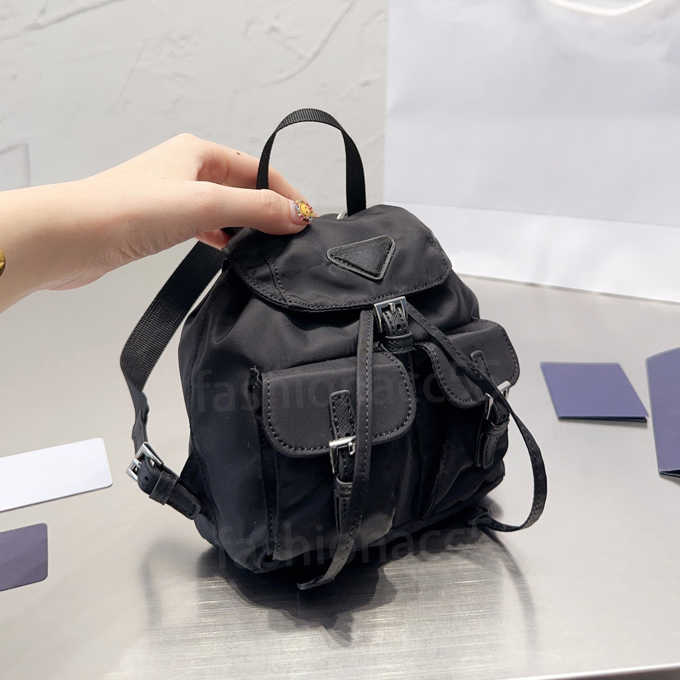 Designer Backpack Men Women Luxury Bag Mini Nylon Purse Shoulder Bag With Multiple Pockets classic Large Capacity Drawstring Travel Shopping Picnic Storage Bag