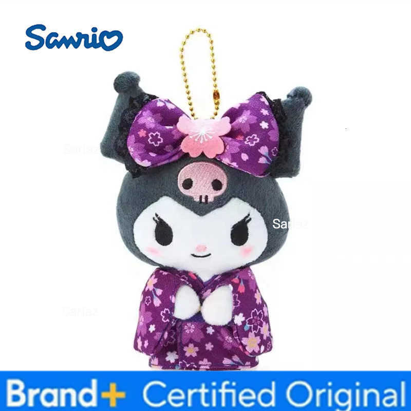 Sanrio Anime Cute Hello Kitty Melody Toys Kawaii Sakura Kimono Keychain Bag Pendant Student Friends Gift H251225