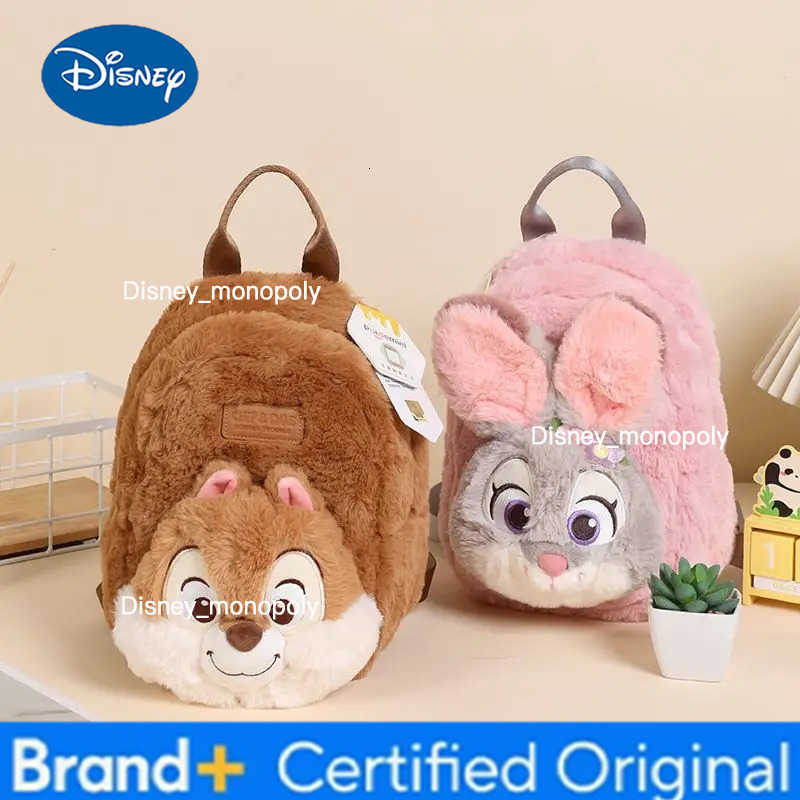 Disney Judy Nick Backpack Cute Cartoon Personalized Creative Fashion Plush Chip Doll Bag for Boys and Girls Birthday Gift H251225