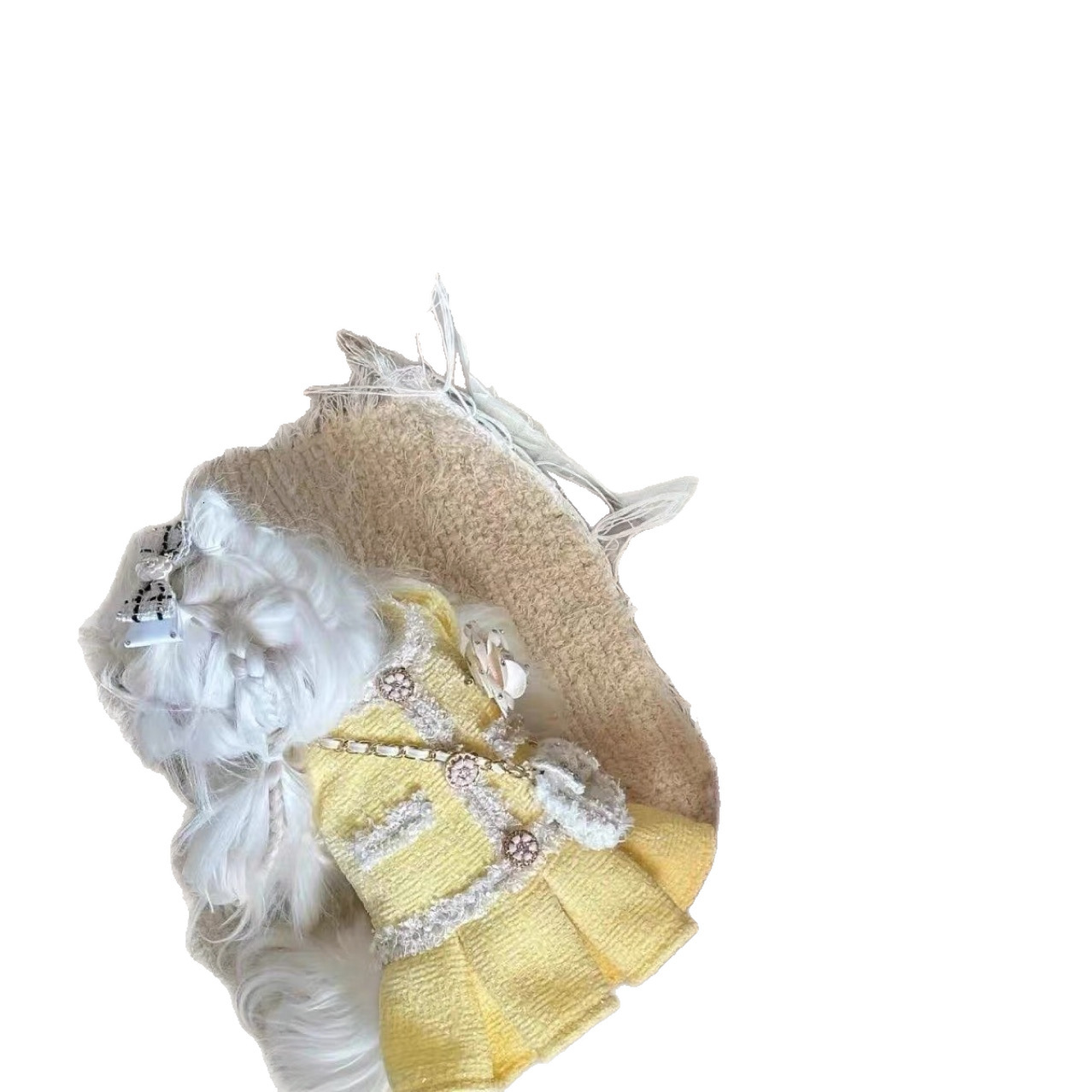 2026 New Chanel Style Dog Clothes Autumn Winter Pet Jumpsuit Cat Maltese Princess Dress