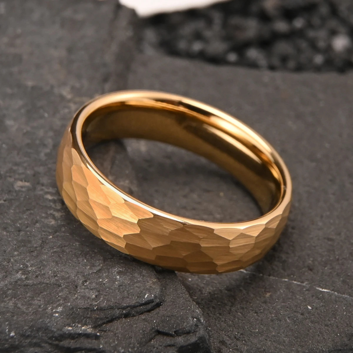 tungsten carbide ring for man anillos bague homme pareja de compromiso fashion jewelry wedding bands Hammered engagement rings 251223
