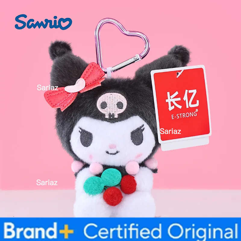 Sanrio 12cm Genuin My Melody Kuromi Cinnamoroll Kt Cat Plush Toy Anime Stuffed Animals Keychains Small Pendant Backpack Hangings H251225