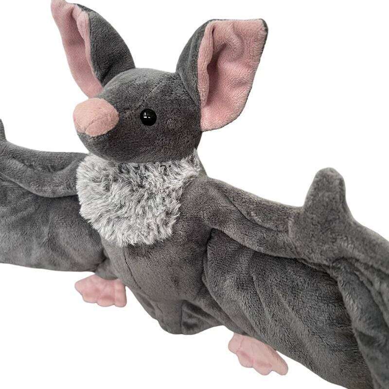 25cm Lovely Grey Stuffed Bat Doll Plush Throw Pillow For Boys and Girls Christmas Halloween Decoration Holiday Gifts X251225