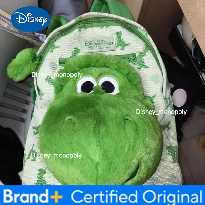 Disney Toy Story Rex Backpack Large Capacity Schoolbag Peripheral Products Cartoon Anime Plush Doll Cutetravel Bag Festival Gift H251225