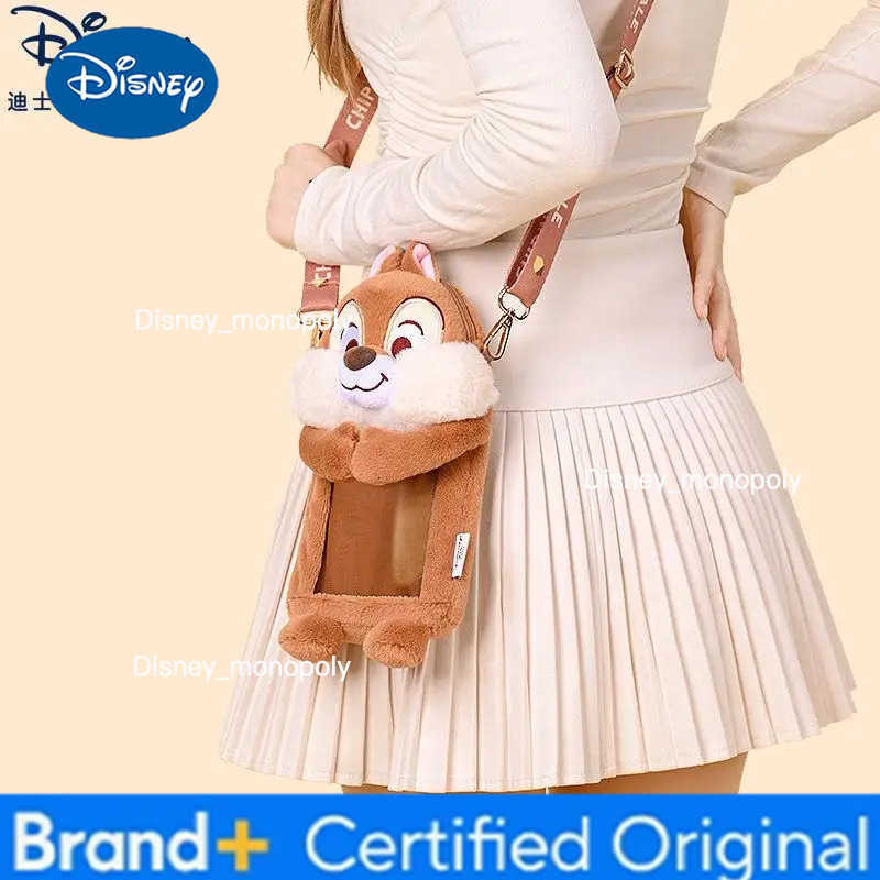 Disney Chip n Dale Mobile Phone Shoulder Crossbody Bag Cartoon Cute Doll Touch Screen Portable Mobile Phone Bag Birthday Gift H251225