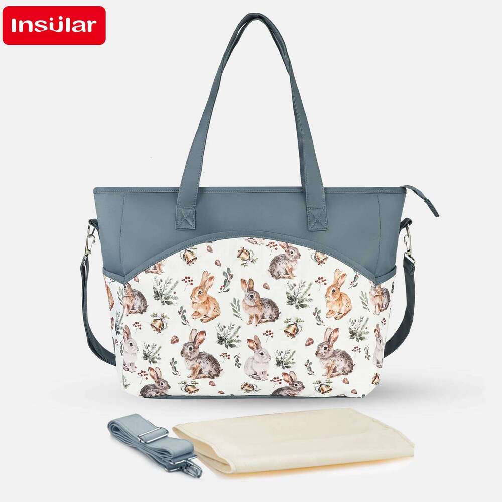 INSULAR Waterproof Crossbody Handbag Single Shoulder Portable Mommy with Large Capacity Multi-functional Baby Diaper Bag X251225