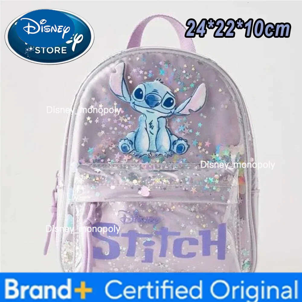 Disney New Plush Backpack Ins Japanese Blue Stitch Funny Cartoon Large-Capacity Student Backpack Kindergarten Bag Child Gift H2512251