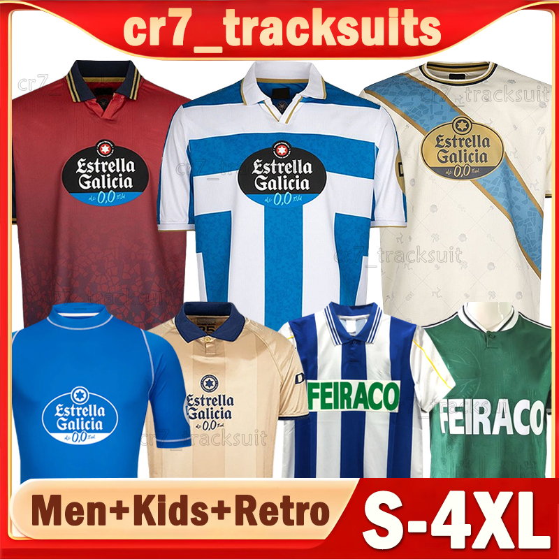 XXXL 4XL 25 26 Deportivo de La Coruna Soccer Jerseys 2025 2026 Depor EDDAHCHOURI YEREMAY Men Uniforms Retro 1994 97 99 2001 03 Long sleeves Football Shirts kids kits set