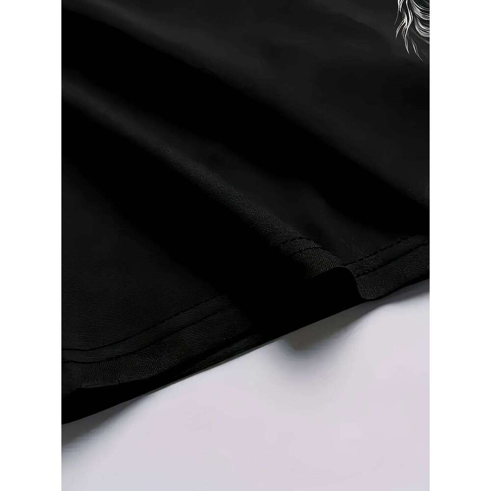 Men's 3D Wolf Animal Print Graphic Long Sleeve Autumn Bottom Shirt T-Shirt Sports Top Street Fashion Party Clothing