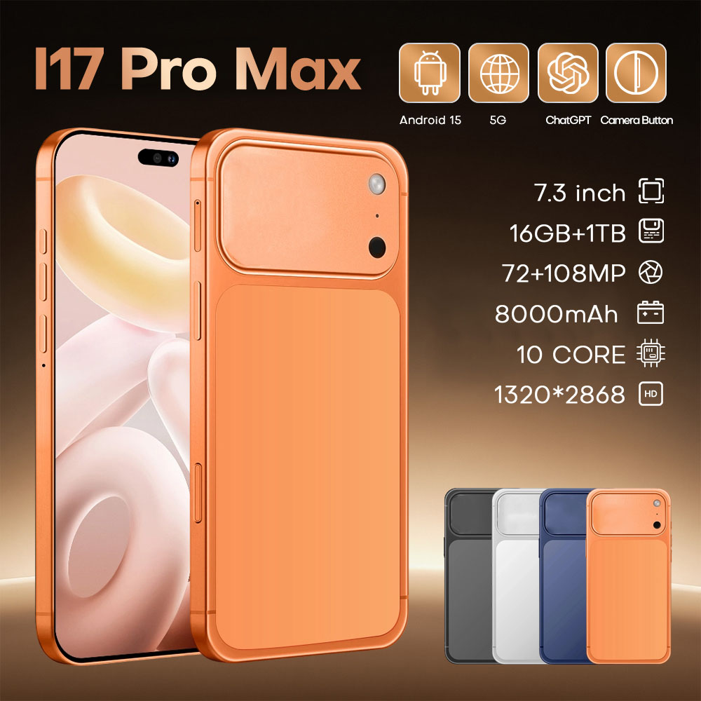 New Phone I17 Pro Max telephone 22GB+2TB 5G Unlock Mobile Phone Face ID HD Full touch screen Camera HD Display Android Phone telephone cellphone Sealed Box