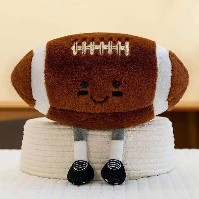 Latest Football, Basketball, Rugby Kawaii Plush Toy Cartoon Anime Cute Children's Birthday Gift Doll Christmas X251225