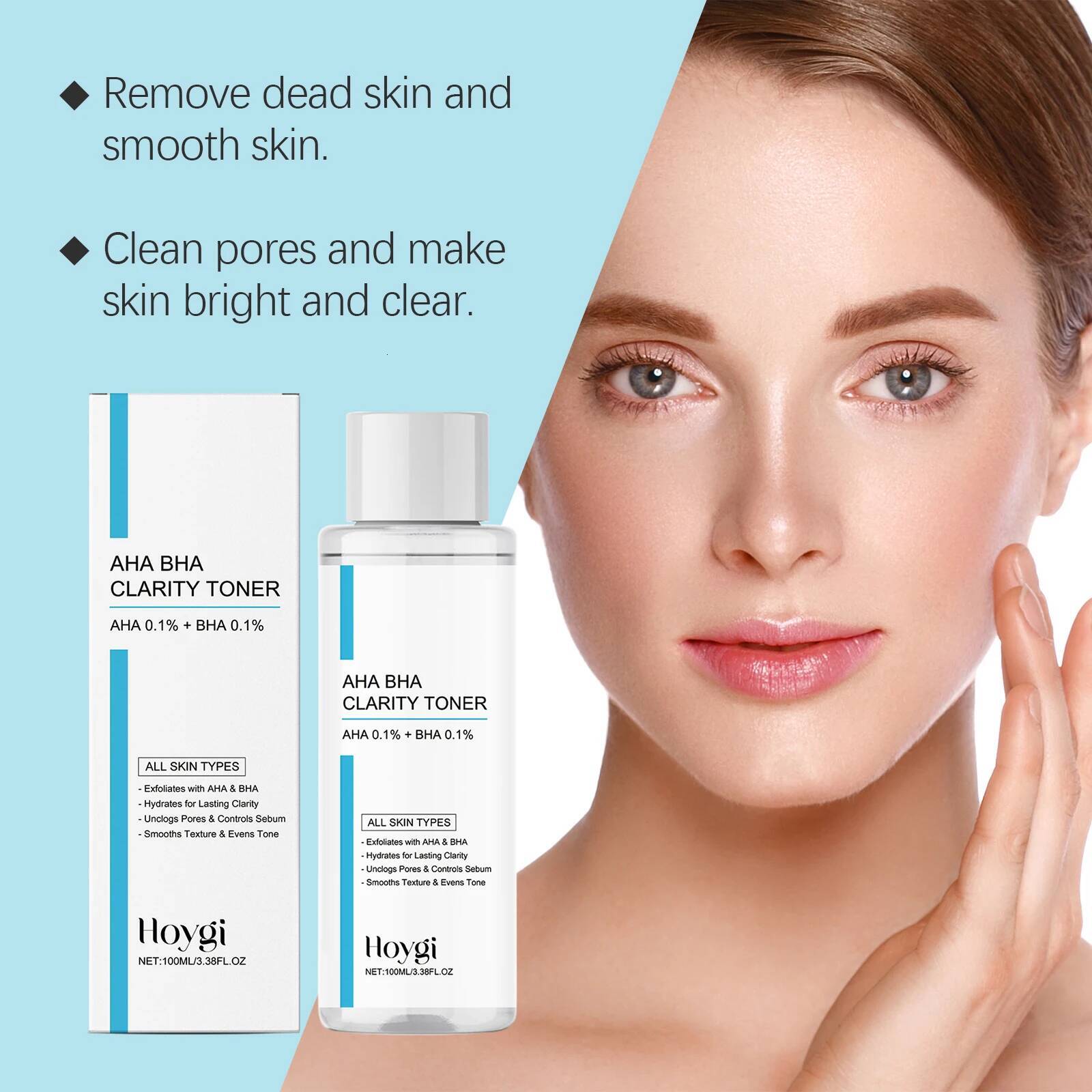 Bestseller AHA BHA Gentle Exfoliating Toner for Oily Skin Pore Refining Soothing Hydrating Facial Essence Daily Oil Control Skincare ddmySat